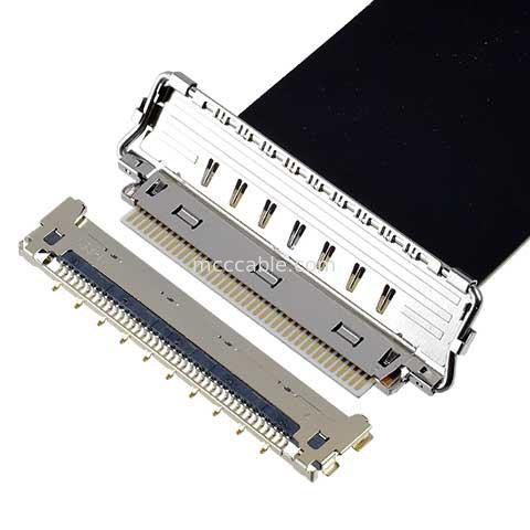 20856-030T-01 0,4 mm Pitch 30P Microcavo coassiale Assemblaggio del cavo Accoppiamento Direzione orizzontale