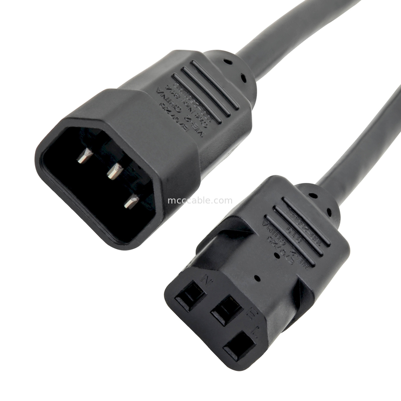 C13 a C14 10a 250v cavo di alimentazione 18 Awg C14 Mates con presa C13