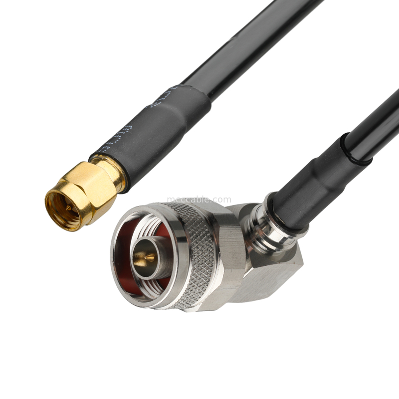 Collegatore RF Lmr-240 Cavo RF a bassa perdita Nero Sma Maschio di presa dritta a N Maschio di presa di angolo destro
