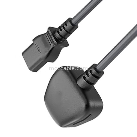 C13 To Uk Plug Power Cord Bs1363 18awg 250v Lunghezza Adatta alla maggior parte dei computer, stampanti e altri dispositivi
