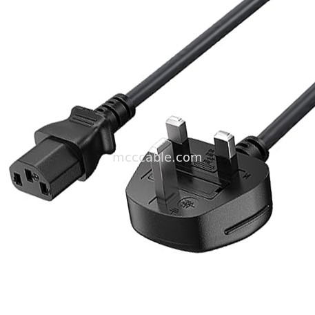 C13 To Uk Plug Power Cord Bs1363 18awg 250v Lunghezza Adatta alla maggior parte dei computer, stampanti e altri dispositivi