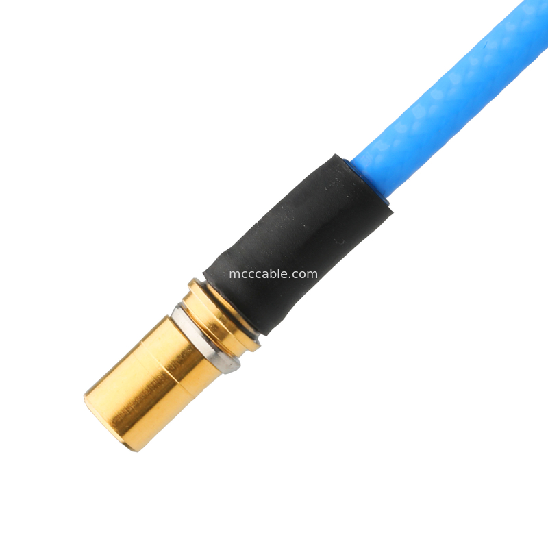 Collegatore RF Assemblaggi di cavi coassiali a basso PIM Flessibile TFT-5G-402 doppio scudo con giacca FEP blu
