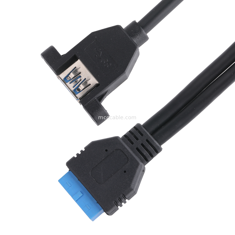 USB 3.0 pannello frontale Motherboard 19/20 Pin Cable To USB Female Splitter Adapter Estensione connettore