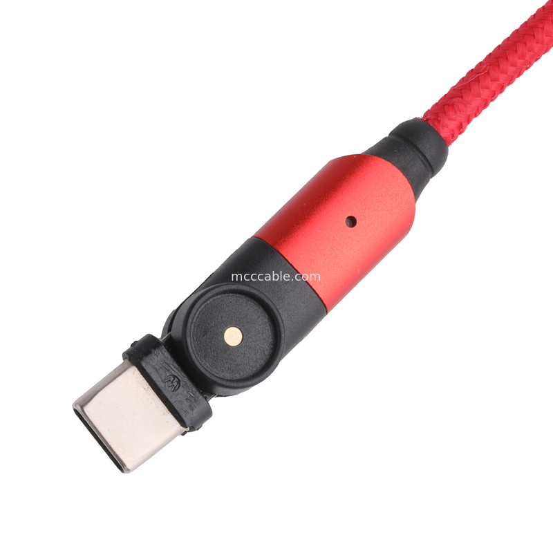 180 gradi di rotazione USB 3.0 Tipo A a Tipo C Cavo di 1.5m di carica in guscio di alluminio