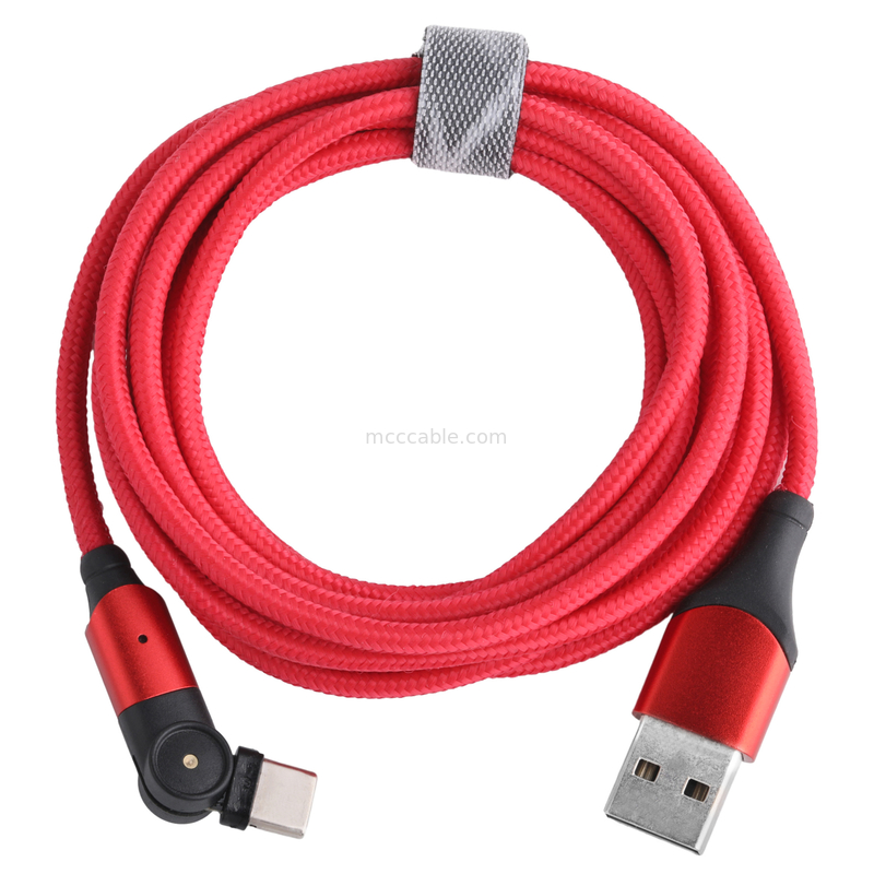 180 gradi di rotazione USB 3.0 Tipo A a Tipo C Cavo di 1.5m di carica in guscio di alluminio