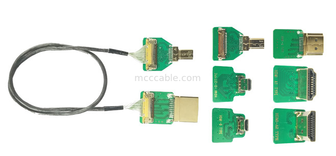 Micro HDMI Straight Head 20454-220-02 20455 20453 Micro HDMI-D-2 per  OEM / ODM
