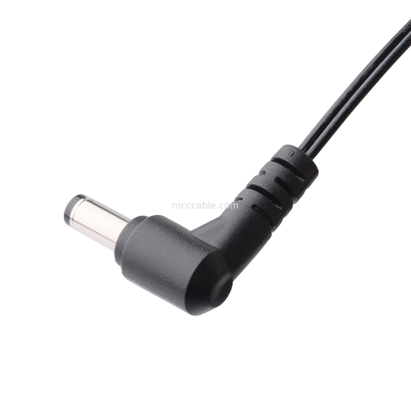 DC Plug 2.1*5.5mm Tipo di saldatura PVC Aspetto stampaggio 90 angolo a White Housing 2P MOLEX F