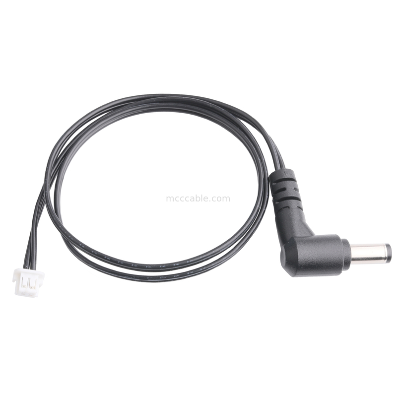 DC Plug 2.1*5.5mm Tipo di saldatura PVC Aspetto stampaggio 90 angolo a White Housing 2P MOLEX F