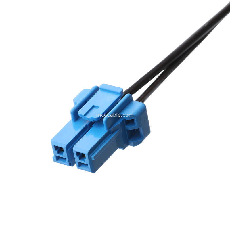 Collegamento a corrente continua 2.1*5.5mm Tipo di saldatura PVC Aspetto stampaggio a TE Cassa blu 2P connettore di cavo femminile