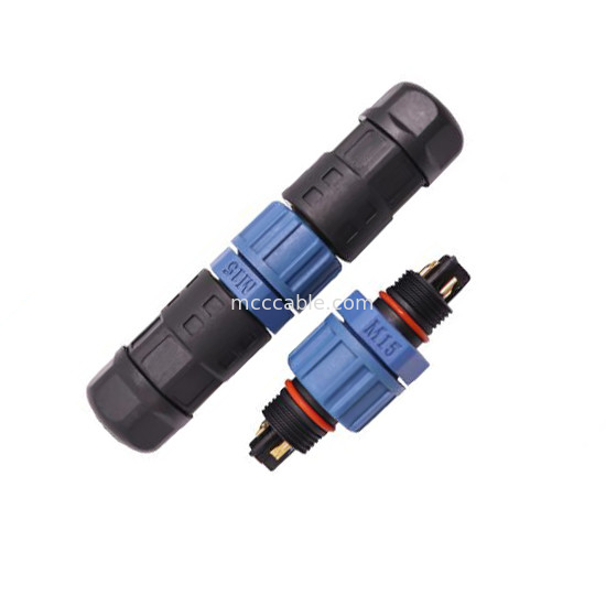 M15 Industrial 2, 3 Pin Circular Connector M15 Solder Type Assembly Connector impermeabile IP67
