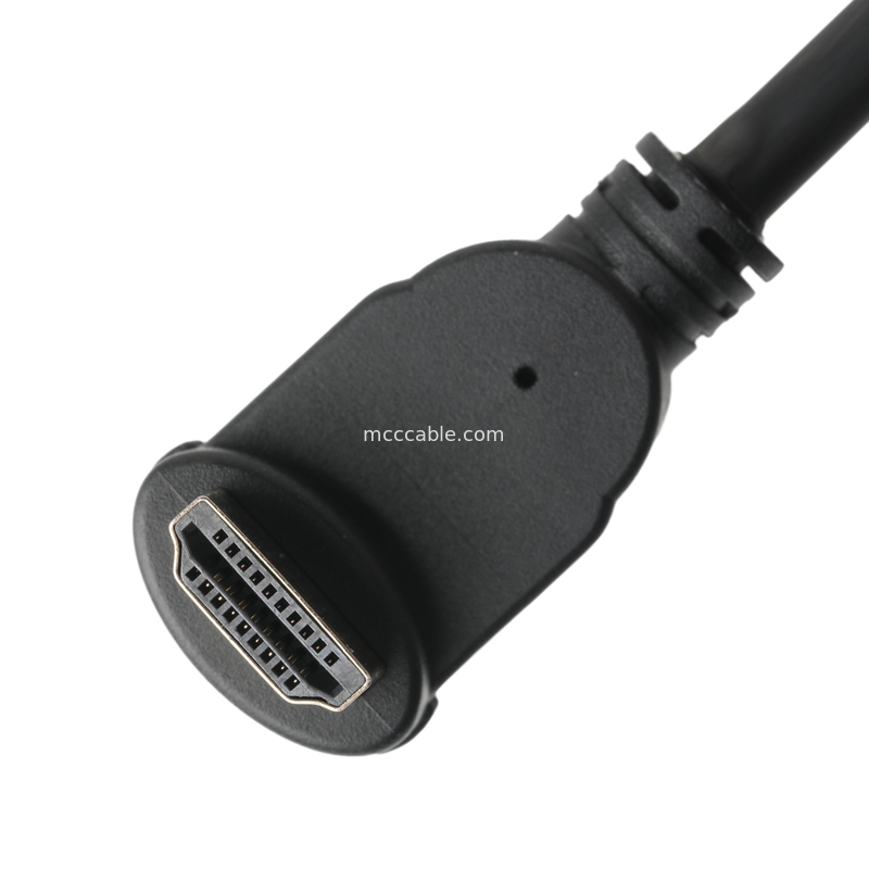 Assemblaggio di connettori per cavi LCD HDMI 19Pin verticali maschio-HDMI-A a femmina