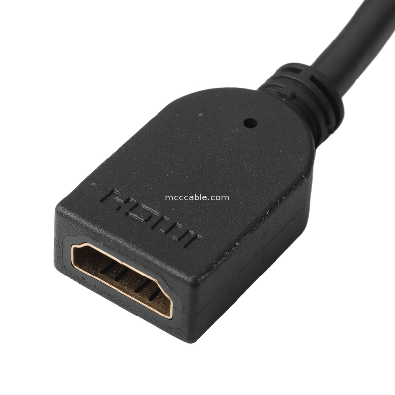 Assemblaggio di connettori per cavi LCD HDMI 19Pin verticali maschio-HDMI-A a femmina