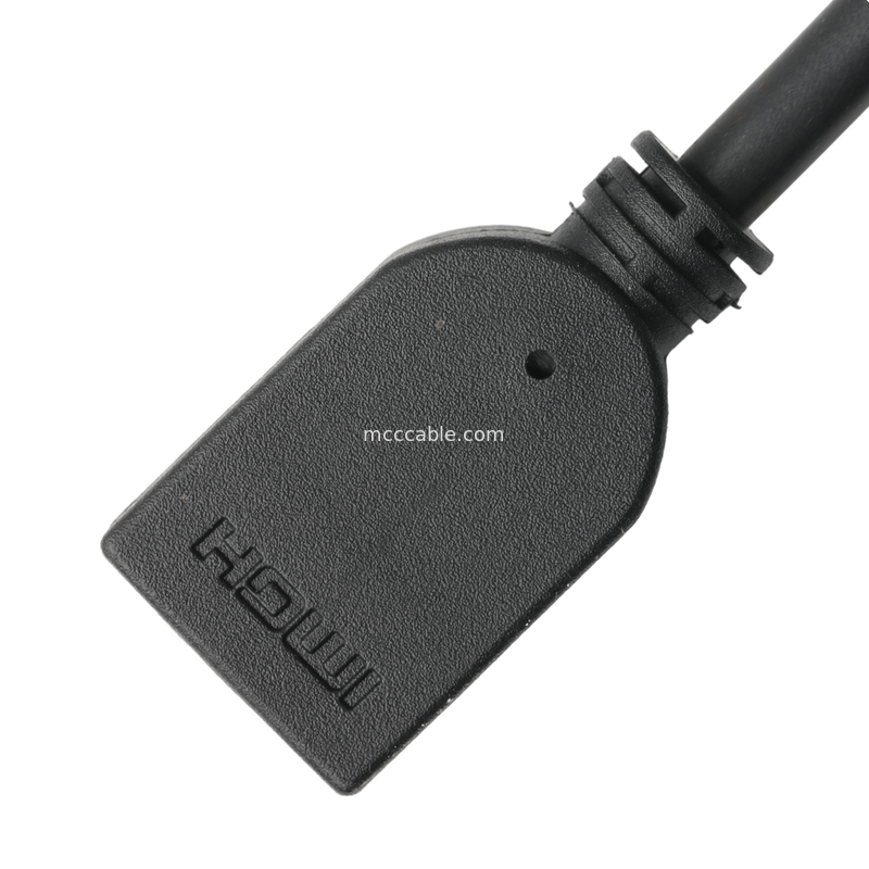 Assemblaggio di connettori per cavi LCD HDMI 19Pin verticali maschio-HDMI-A a femmina