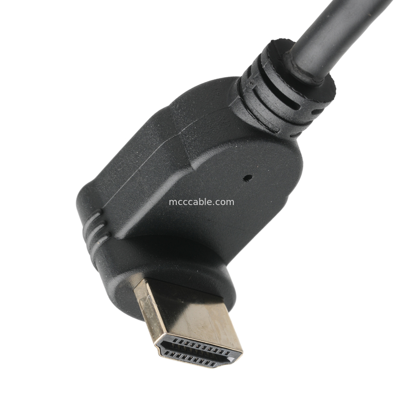 Assemblaggio di connettori per cavi LCD HDMI 19Pin verticali maschio-HDMI-A a femmina