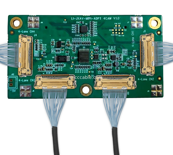 Telecamere industriali Tavole di droni LI-IMX290-MIPI 20525-030E-02 Assemblea di connettori micro coassiali 20 Gbps/ corsia