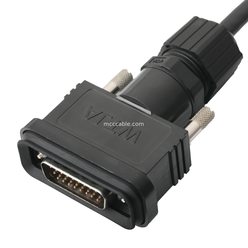 RoHS LVDS Assemblaggio del cavo HDB-26BMMA-SL7001 Maschio a HDB-26BFFA-SL7001 Femmina Lunghezza personalizzare OEM / ODM