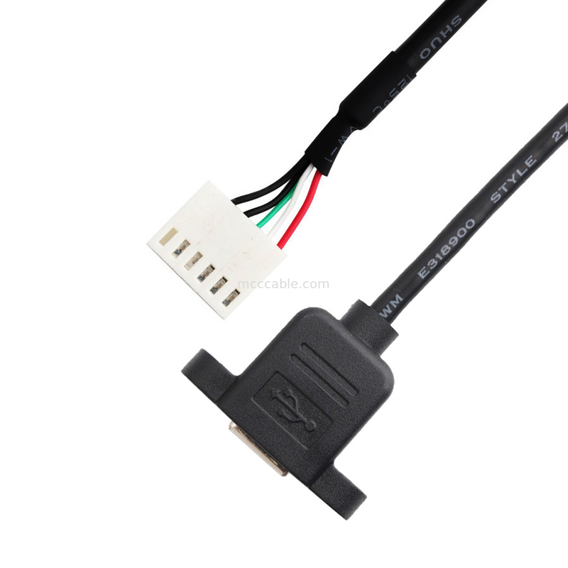 Assemblea di supporto del pannello del cavo del Usb B di Durachill del cablaggio del cavo del passo A2542ha-6p di 2.54mm