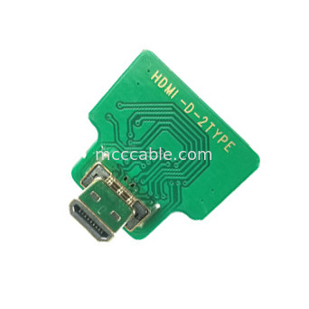 Micro HDMI Straight Head 20454-220-02 20455 20453 Micro HDMI-D-2 per  OEM / ODM