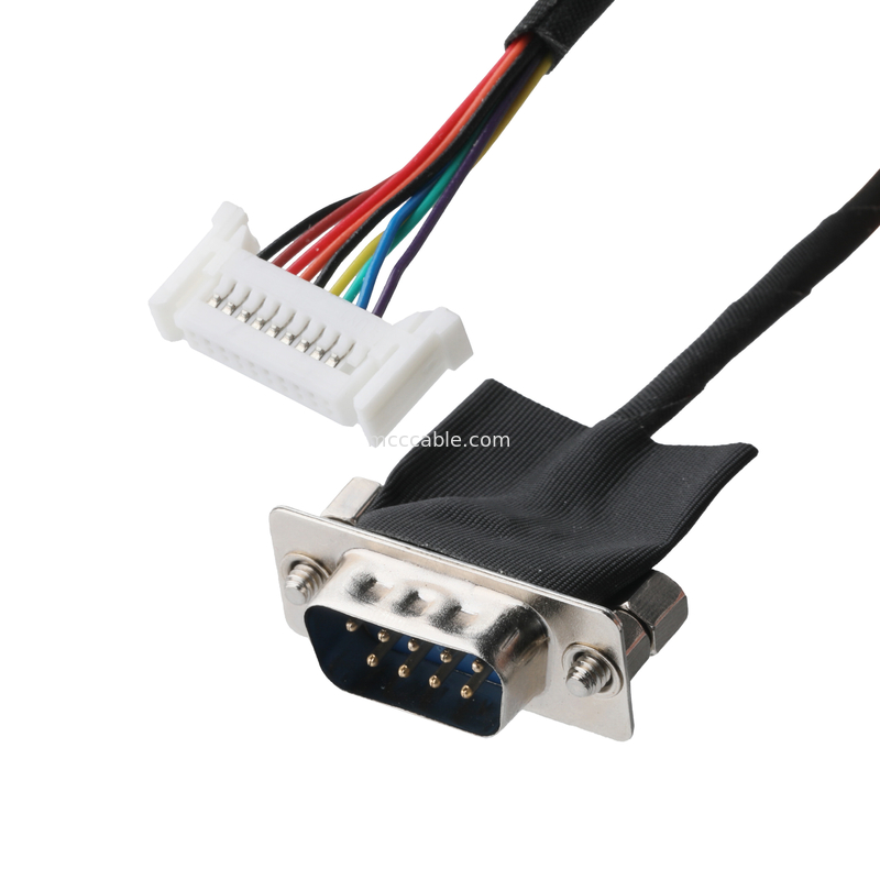DB-9Pin LVDS Assemblaggio del cavo D-SUB-9P Maschio saldatore a TU1.0 20Pin TU1002HN0-20 connettore di filo OEM/ODM
