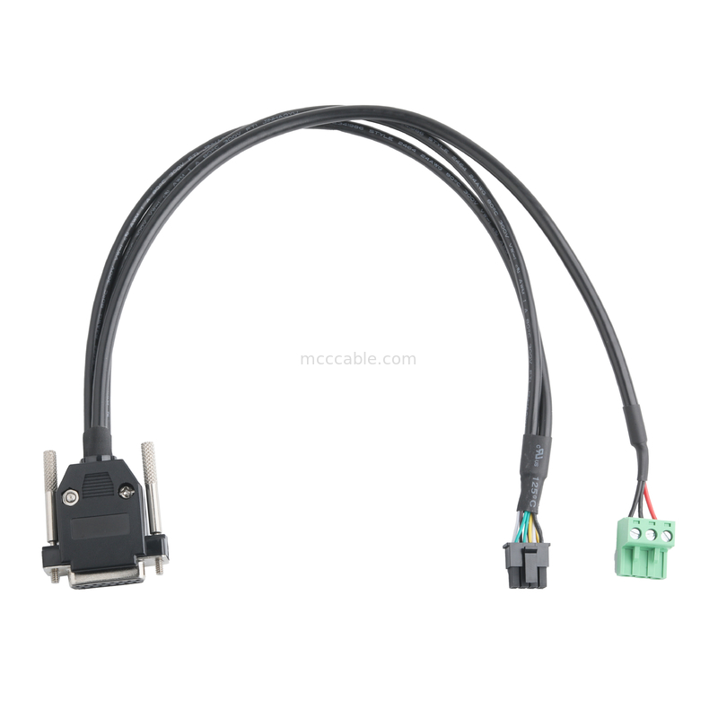 Collegatori di cavi industriali personalizzati DB-15P Femminile a HSG 43025-0800 passo 3,0 mm e 691352710003 passo 5,8 mm