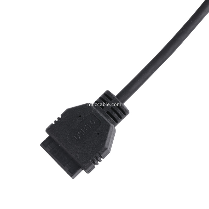 20P Femminile USB 3.0 Tipo-C per l'adattatore IDC Cavo resistore interno Nero filo PVC OEM ODM