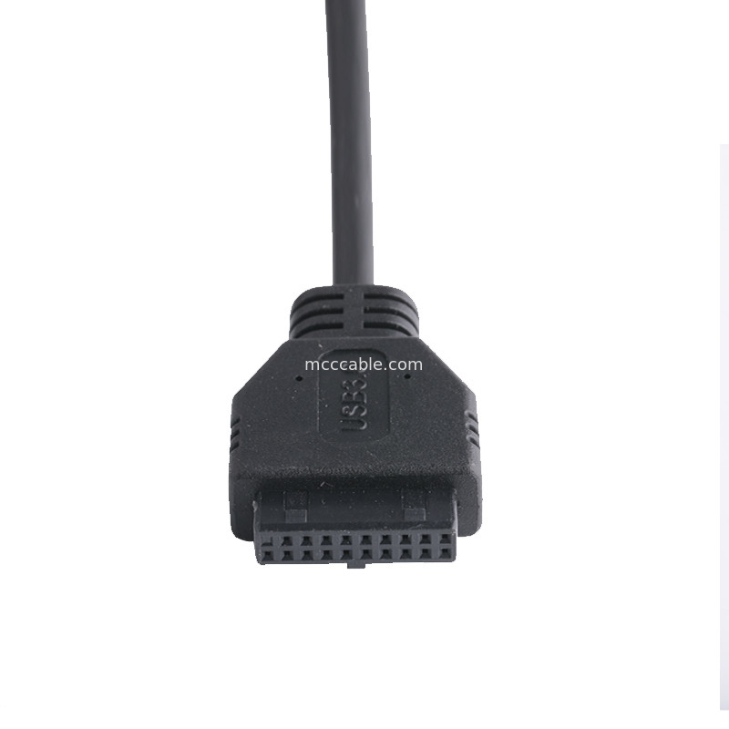 20P Femminile USB 3.0 Tipo-C per l'adattatore IDC Cavo resistore interno Nero filo PVC OEM ODM