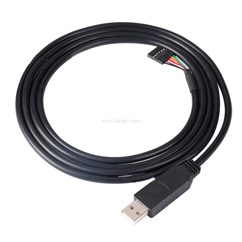 FTDI Chip USB To 6P TTL-232R-3V3 5V Modulo di livello Cable di porta seriale Ttl3.3v5v, numero di pin di alimentazione personalizzabile