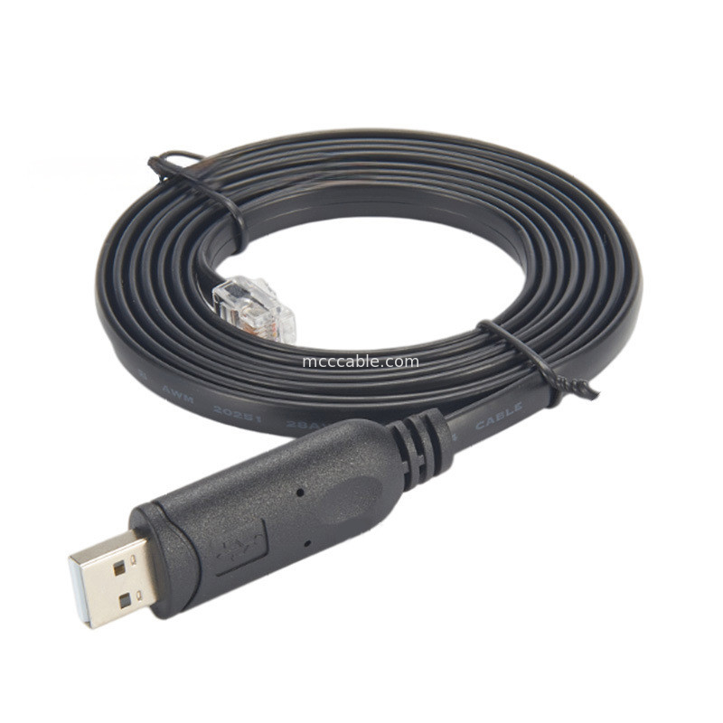 Cable seriale USB-A a RS232 RJ12 6P6C Compatibile con linea di debug della configurazione di comunicazione RS232
