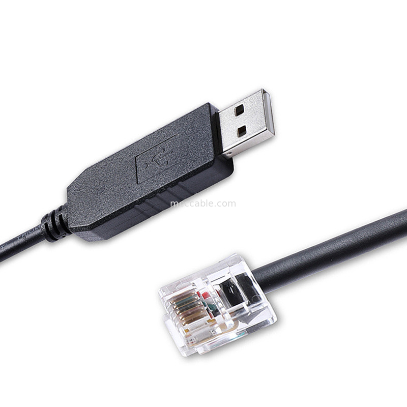 Cable seriale USB-A a RS232 RJ12 6P6C Compatibile con linea di debug della configurazione di comunicazione RS232