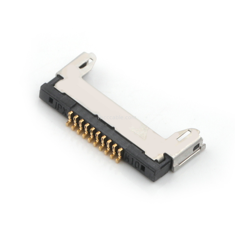 micro assemblaggio cavi coassiale 20345-010T-32R di 10pin Lvds 0,4 millimetri di tipo accoppiamento orizzontale connettore micro-coassiale del passo