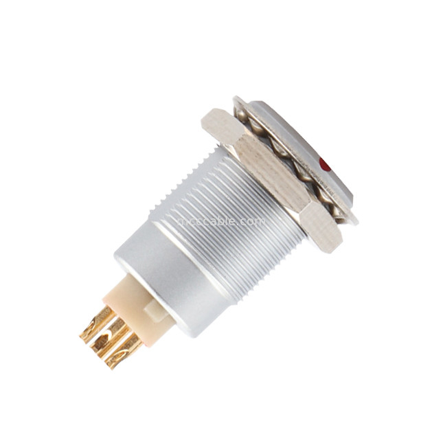 Connettore a chiusura automatica a spinta-tiraggio Connettore circolare serie Z1 con 6 pin Connettore industriale resistente all'acqua femminile