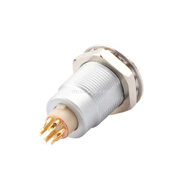 Connettore a chiusura automatica a spinta-tiraggio Connettore circolare serie Z1 con 6 pin Connettore industriale resistente all'acqua femminile