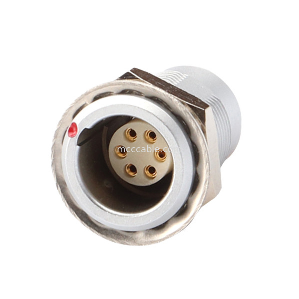 Connettore a chiusura automatica a spinta-tiraggio Connettore circolare serie Z1 con 6 pin Connettore industriale resistente all'acqua femminile