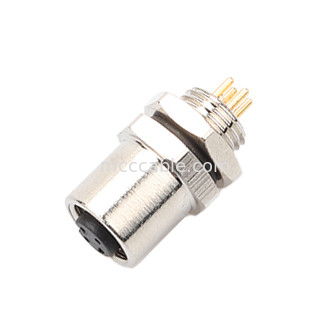 M5 Codice-A connettore femminile 4Pin pannello flange PCB presa IP67 Interfaccia circolare tipo A