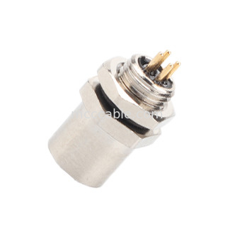 M5 Codice-A connettore femminile 4Pin pannello flange PCB presa IP67 Interfaccia circolare tipo A