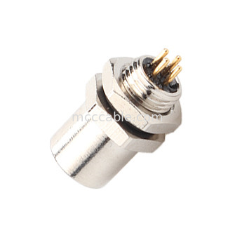 M5 Codice-A connettore femminile 4Pin pannello flange PCB presa IP67 Interfaccia circolare tipo A