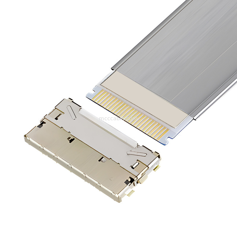 20952-024E-02 FFC/FPC a 0,5 mm di inclinazione, completamente blindato, ad alta velocità, a blocco automatico, mate orizzontale, a 0,5 mm di inclinazione