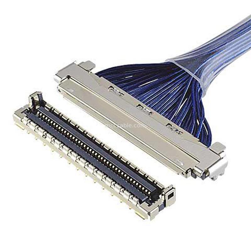 Abitudine un passo  20788 da 0,4 millimetri 20679 micro connettore coassiale Emi Shield Lvds Cable di 30pin 40pin 50pin 60pin