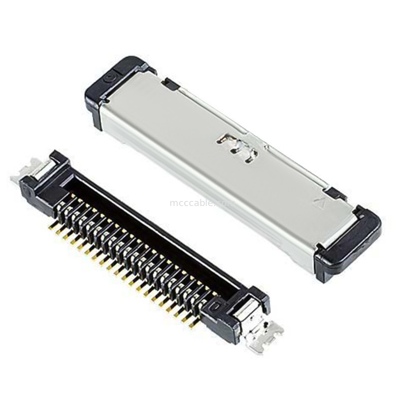 Cavo del connettore di perno dei lvds 20 del connettore di cavo coassiale del micro della spina del recipiente di SS 20380-R20T-06