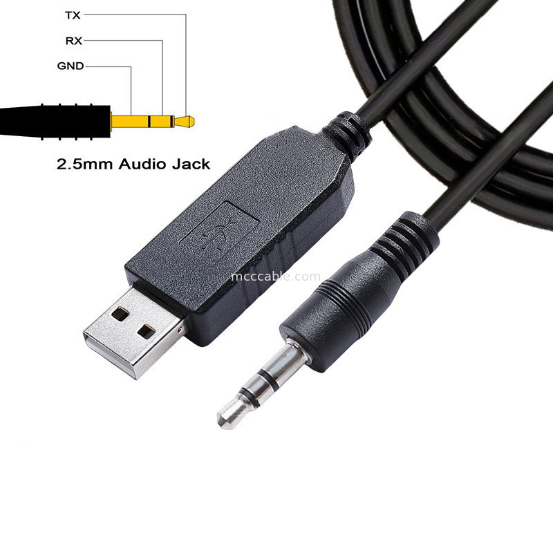FTDI Chip TTL-232R-3V3-AJ USB a TTL Cable seriale 3.5mm 2.5mm Audio Jack Specifications Custom Harness