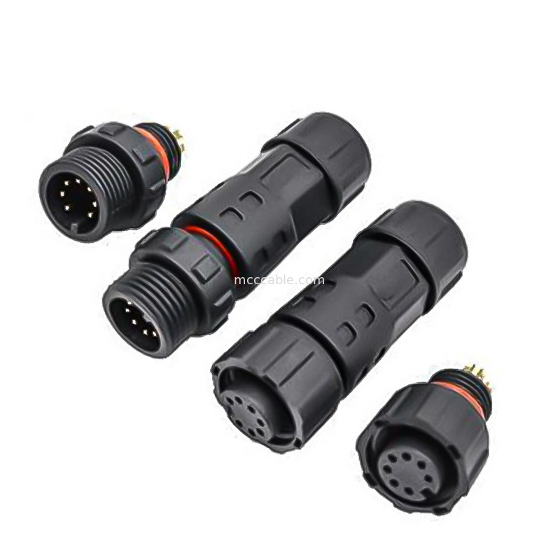 connessione circolare a 8 pin di grado industriale connessione per display LCD a cavo modellato femminile