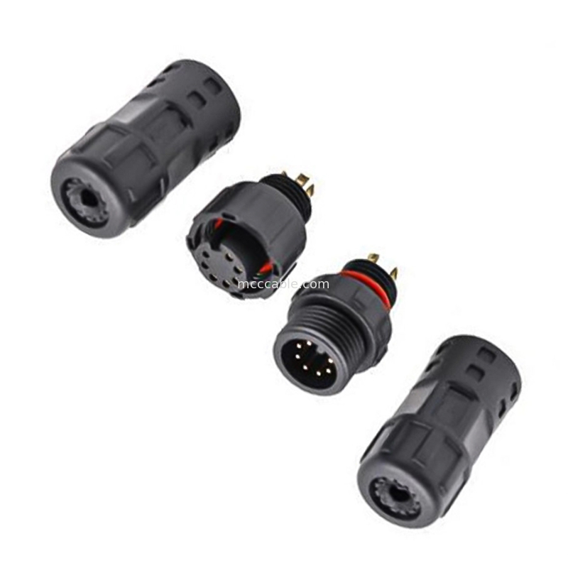 connessione circolare a 8 pin di grado industriale connessione per display LCD a cavo modellato femminile