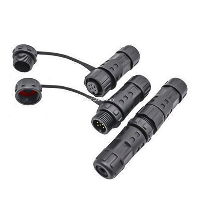 connessione circolare a 8 pin di grado industriale connessione per display LCD a cavo modellato femminile