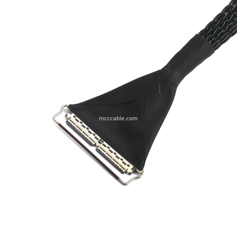 Cable micro-coaxial a 40 pin, di 0,4 mm di passo, doppio schermo per EDP/LVDS