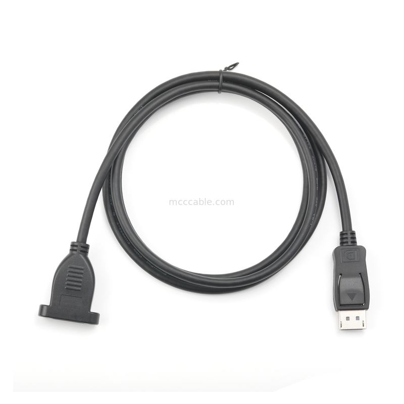 20-Pin DisplayPort Male to Female Cable, Shielded 6.0mm OD, 100Ω Impedance