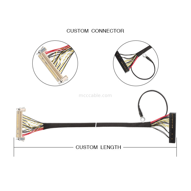 30 assemblaggio cavi di Pin LVDS, 51 cavo di Pin FI X30HL-B Lvds per il pannello dell'affissione a cristalli liquidi