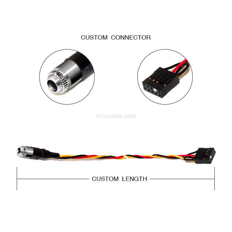 PRESA del SUPPORTO del PANNELLO dell'INTESTAZIONE 3.5MM di Molex 22-55-2101 del PASSO di 10POS 2.54MM AUDIO