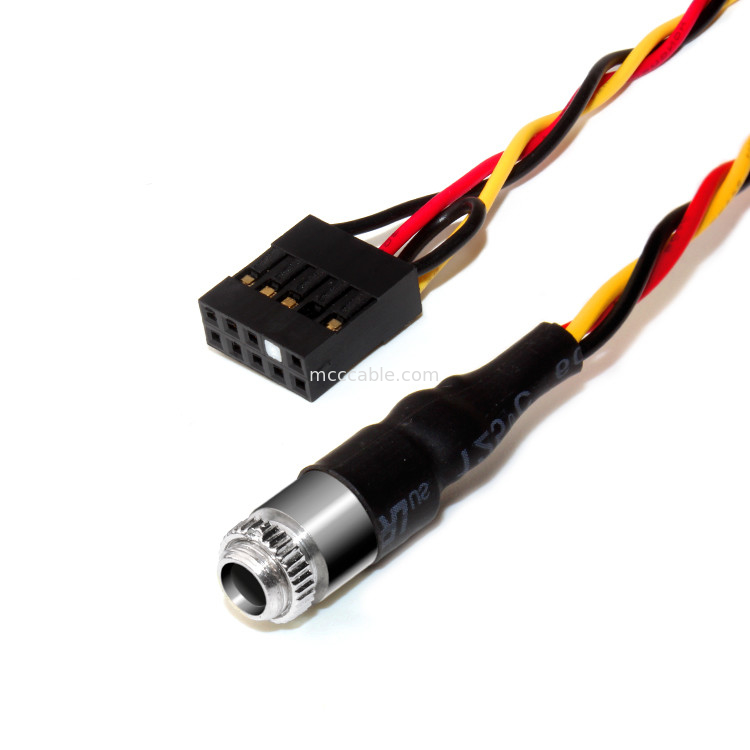 PRESA del SUPPORTO del PANNELLO dell'INTESTAZIONE 3.5MM di Molex 22-55-2101 del PASSO di 10POS 2.54MM AUDIO