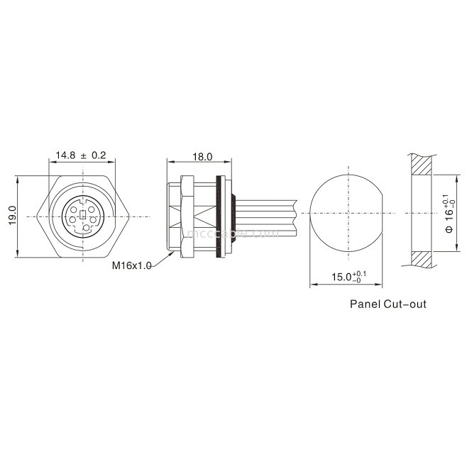 MD WF 6 Pin Mini Din Cable, connettore diritto dell'esposizione dei lvds del cavo di IP67 Isobus