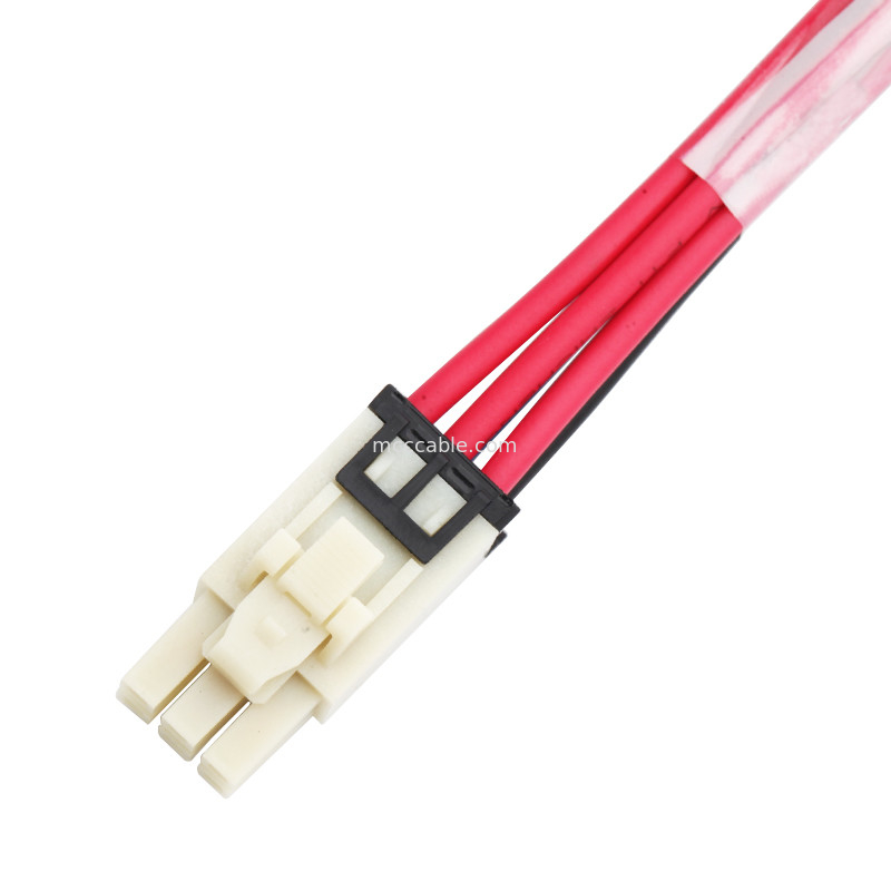 6 Assemblea di cablaggio del cavo di lunghezza di Pin 100mm Molex 1722582106 a 4 Pin TE 208130-1